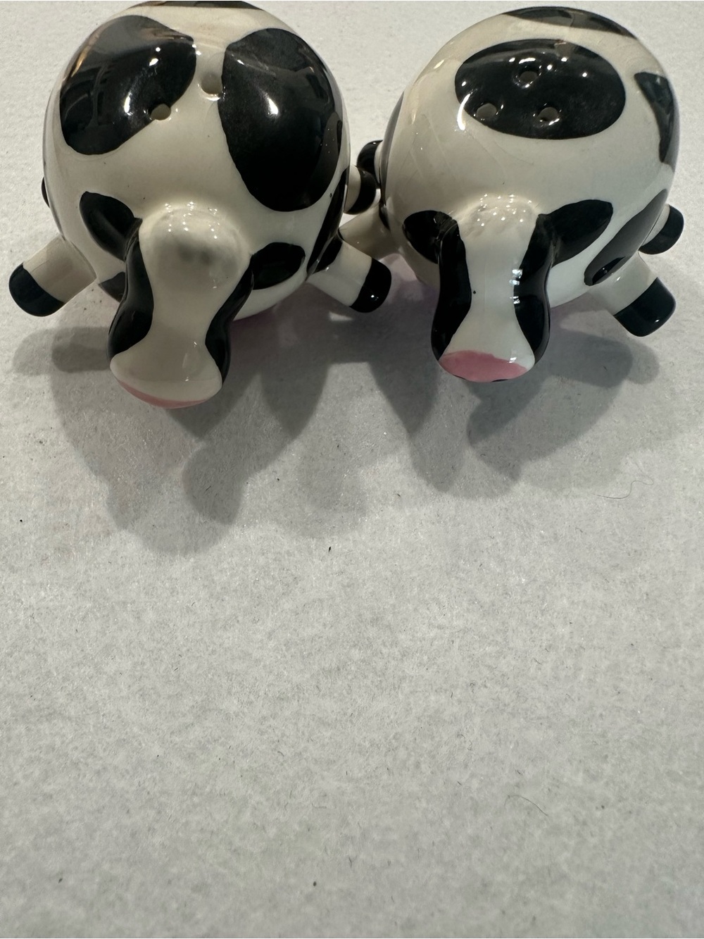 Cow Ceramic Salt and Pepper Shakers - Black & White
